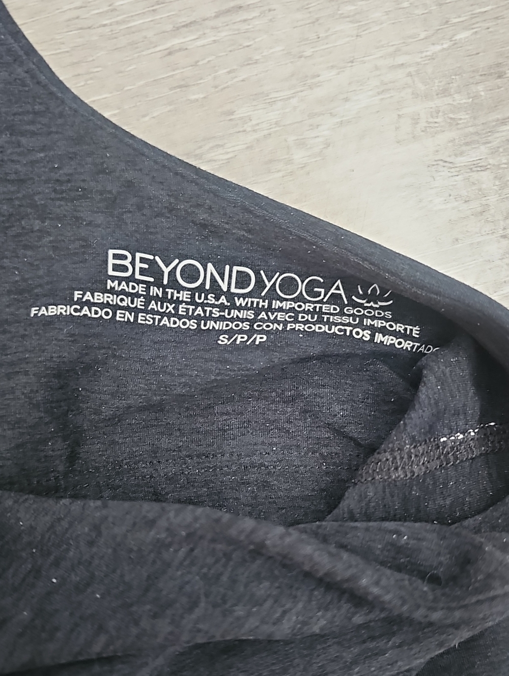 Beyond Ypga Spacedye Raceback Crop Black Size Small - Picture 3 of 3
